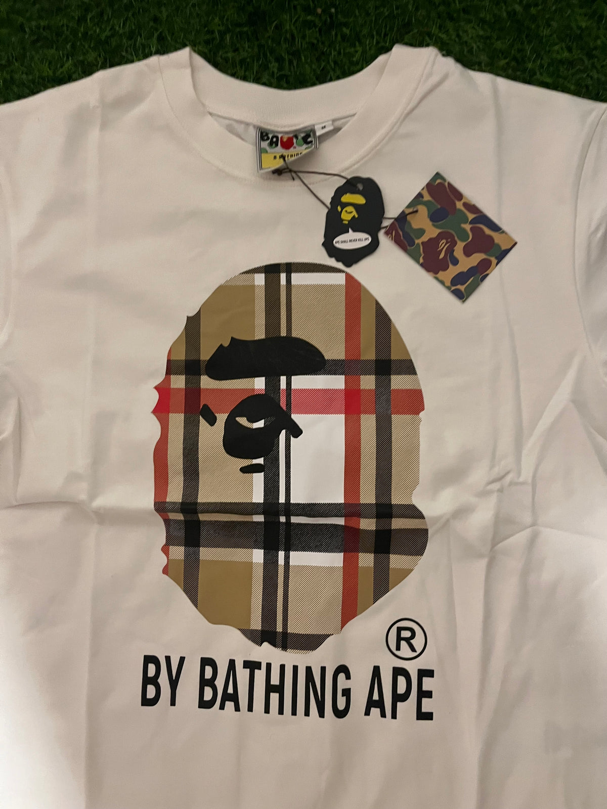 Bape x Burberry Majica Bela