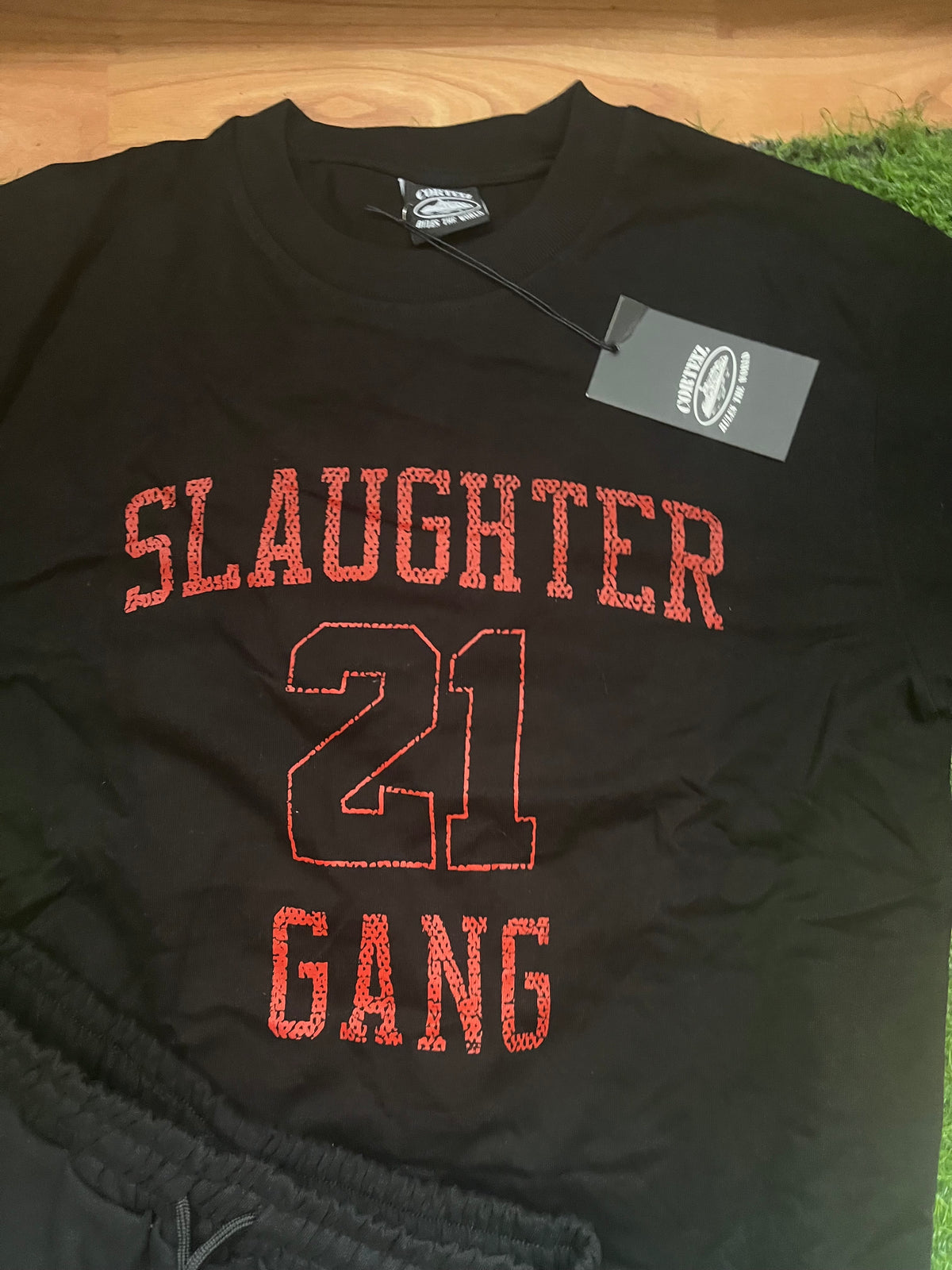 Corteiz Slaughter Gang Summer Set ( Majica + Sorc ) Crni