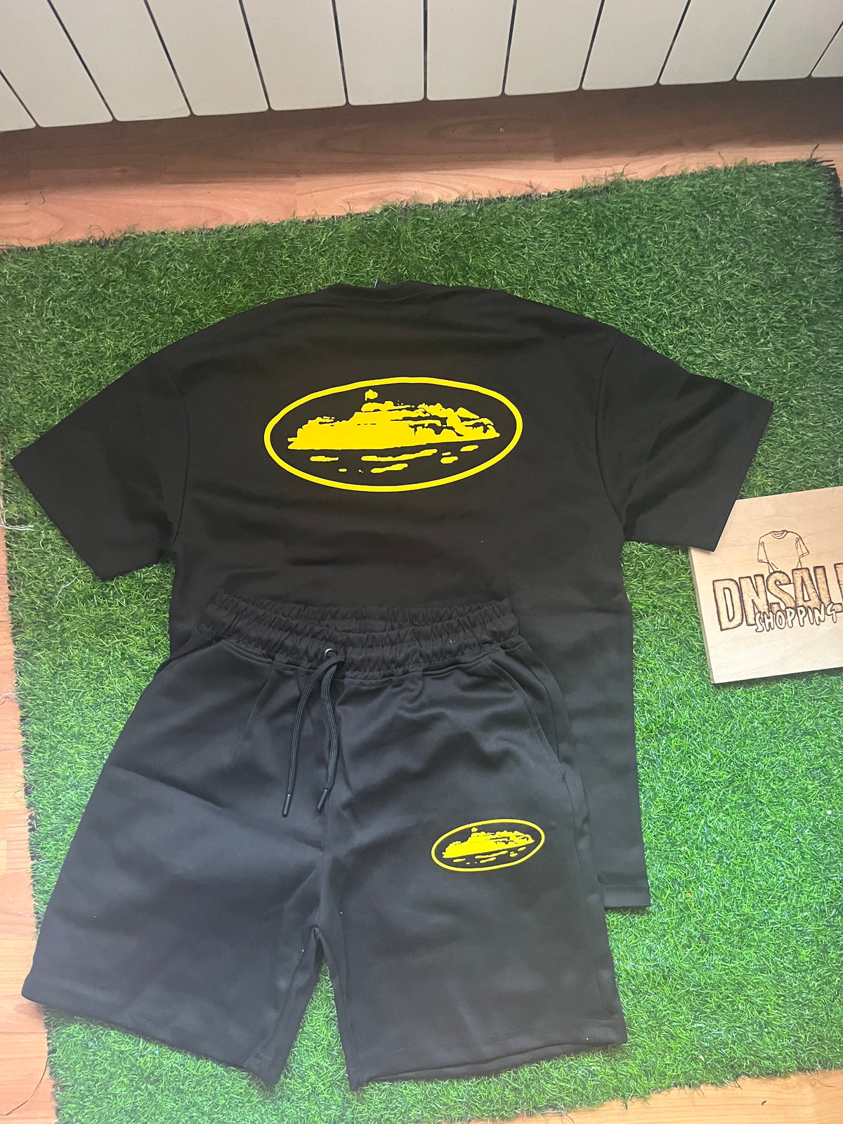 Corteiz Logo Summer Set ( Majica + Sorc ) Crni