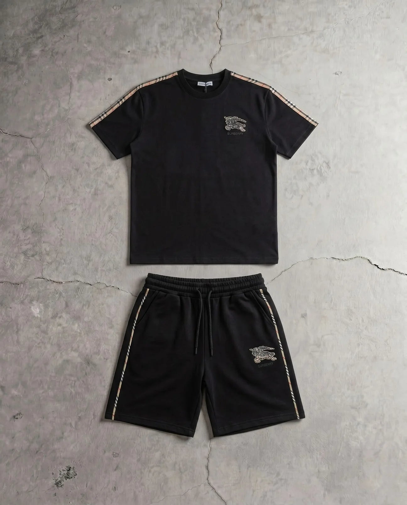 Burberry Summer Set ( Majica + Sorc ) Crni