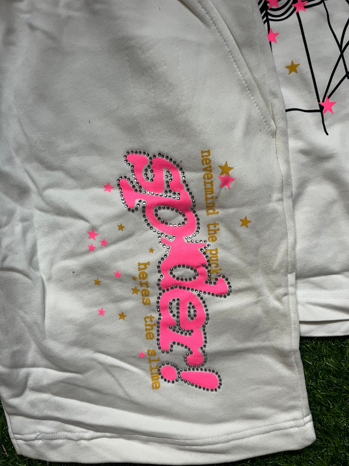 Sp5der Pink Letnji Komplet Beli ( Majica + Sorc )