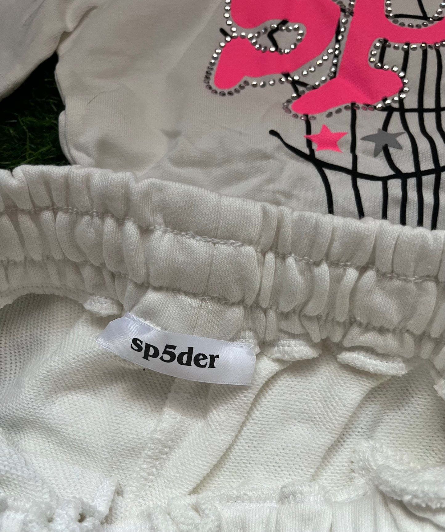 Sp5der Pink Letnji Komplet Beli ( Majica + Sorc )