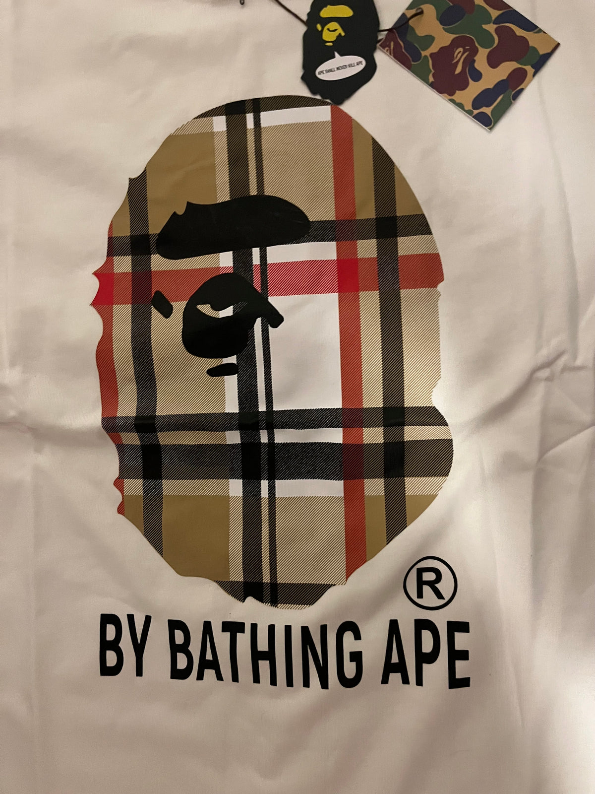 Bape x Burberry Majica Bela