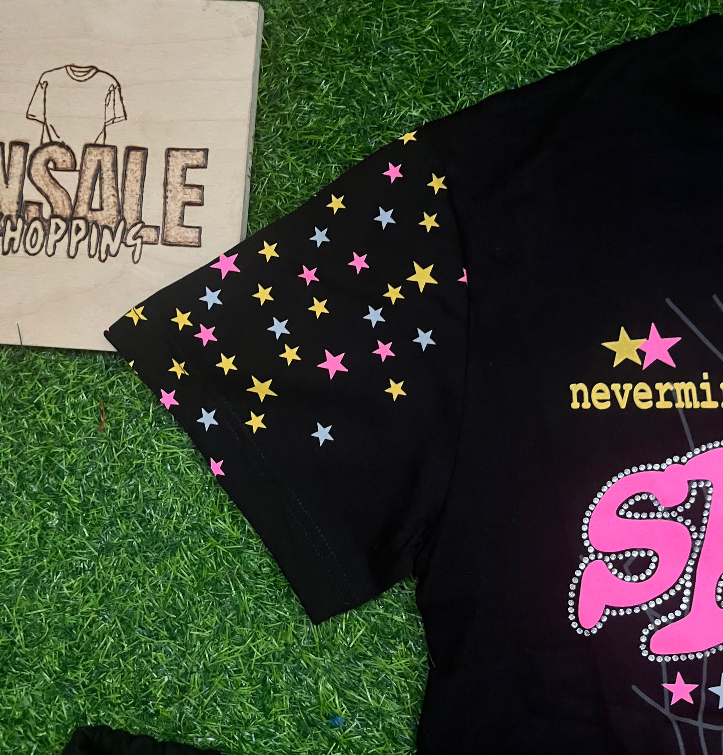 Sp5der Pink Letnji Komplet Crni ( Majica + Sorc )