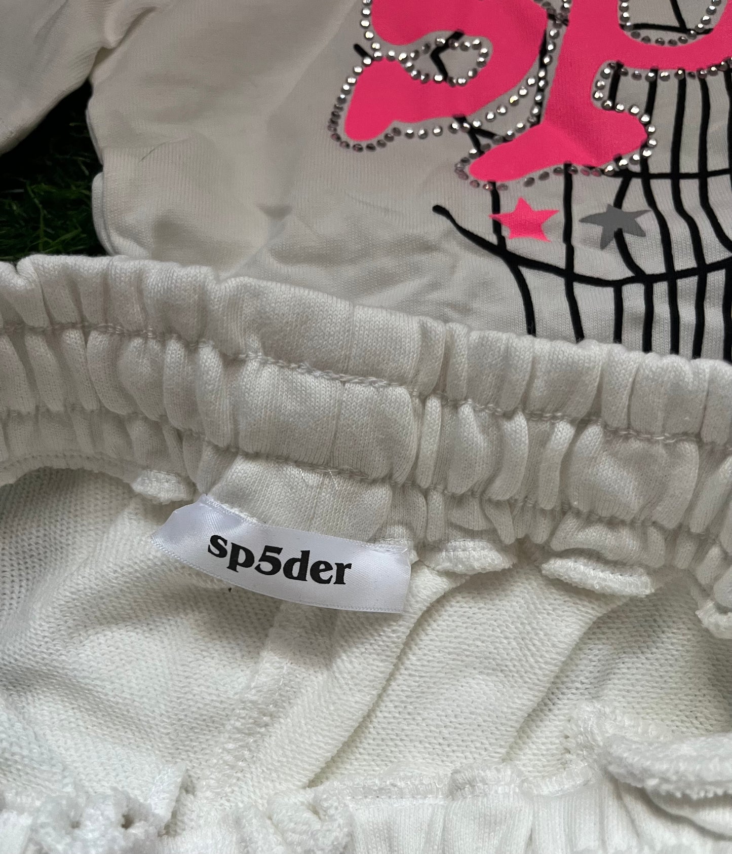 Sp5der Pink Letnji Komplet Beli ( Majica + Sorc )